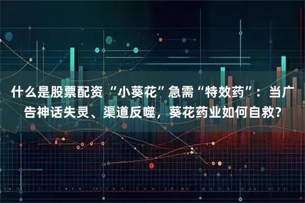 什么是股票配资 “小葵花”急需“特效药”：当广告神话失灵、渠道反噬，葵花药业如何自救？